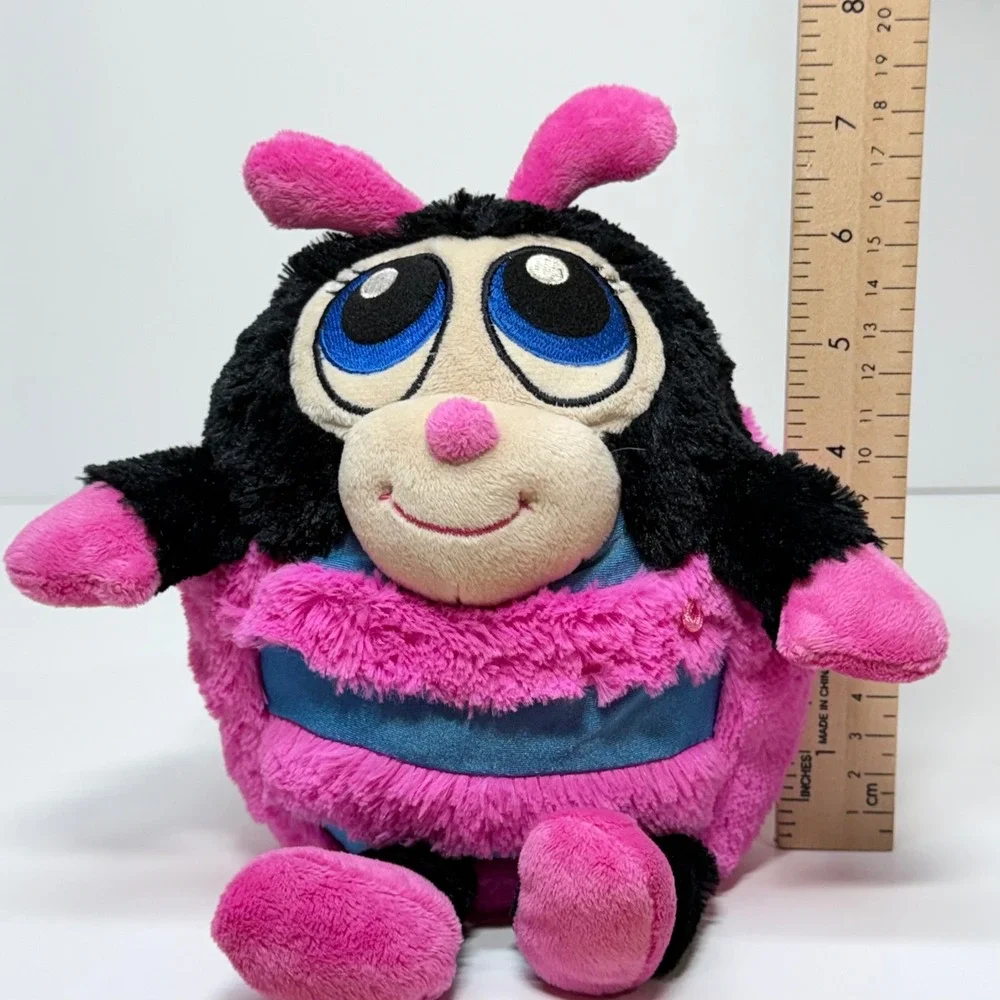 Mushabelly Adorables Pink Ladybug Plush Squeeze Chatter Sound Toy Y2K Kidcore
